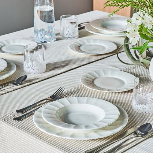 Tognana Servizio piatti 18 pezzi Queen New Bone China Bianco Andrea Fontebasso Linea Queen