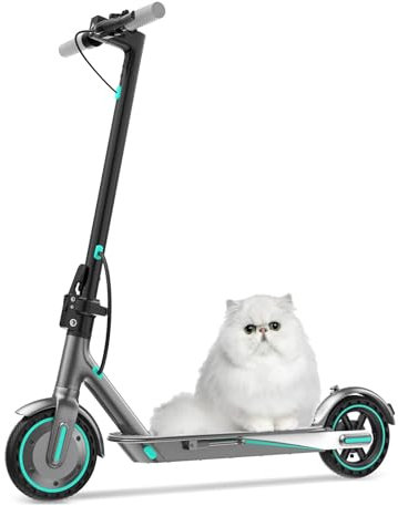 Scooter Eléctrico,NeumáTico SóLido De 21,6Cm,hasta 25 Km/H,Kilometraje 35KM,Motor Alta Potencia 350W,Sistema Frenado y AmortiguacióN,Escooter Plegable para Adultos,Carga MáX 120Kg,Control App(Azul)