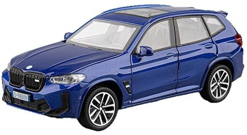 BGHSCA Spielzeugauto Kompatibel für 1:32 X3M Modellauto, Pull Back Diecast Collectible Car mit Geräuschen ＆ Lichter für Kinder Jungen Mädchen und Erwachsene, Geschenk Blau