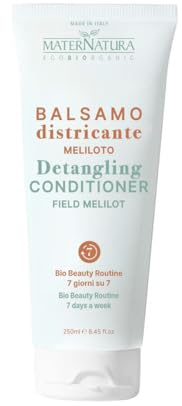 Maternatura, Balsamo Districante al Meliloto, Balsamo Capelli per Lavaggi Frequenti, Nutre e Districa i Capelli, Bio Beauty Routine 7 Giorni su 7, Made in Italy - 250 ml
