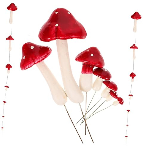 Warmhm 33 Künstliche Pilze Realistische Schaumstoff Miniatur Pilze für DIY Bastelprojekte und Garten Dekoration Vielseitig Einsetzbar Lebendige Farben Langlebig
