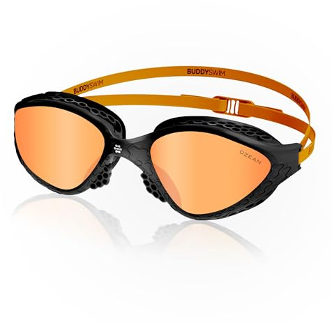 BUDDYSWIM Swimming Goggles Ozean - Antifog, UV400 protection, Goggles Man and Woman. Peripheral Vision, Comfortable Fit with HCF Technology. Swimming Glasses Open Water