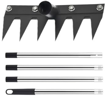 Hozaenwa Rastrillo Escardador con Mango Largo,Herramienta Manual para Eliminar Malezas Y Escardar - Extracción de Jardín Resistente con Longitud Telescópica para Agujas de Pino Parterre Césped Patio