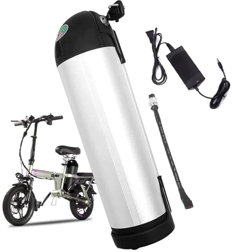 HJGHY W,24V 10Ah, Batterie Lithium-ION 24 V en Forme de Bouteille d'eau pour vélo électrique (24 V, 10 Ah, 12 Ah, 15 Ah ou 8 Ah) avec Chargeur pour Moteur de vélo Pliant de 0 à 400 W.