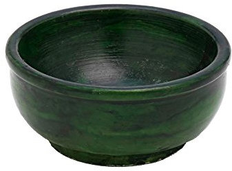 NKlaus Bol d'encens Vert Encensoir 7,5cm diamètre Bol déco en stéatite Encensoir en stéatite 7514