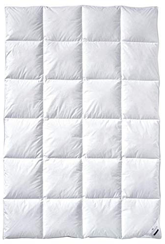 Billerbeck Daunendecke | Colina | 135 x 200 cm | 90% Daunen & 10% Federn | Wärmestufe warm | Baumwolle | Allergiker geeignet | waschbar