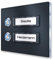 Metzler Türklingel Anthrazit beleuchtet - 2 x LED-Klingeltaster - Mehrfamilien-Klingel - Namensschild austauschbar - RAL 7016 - Maße: 10,5 x 14 cm
