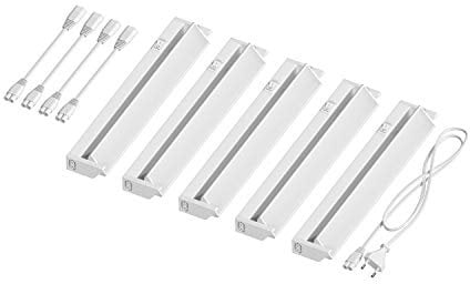 ledscom.de LED Unterbau-Leuchte LIWO 35cm, schwenkbar, je 538lm, weiß 5er Set