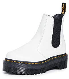 Dr. Martens Chelsea Boot, Anfibi Unisex-Adulto, White Smooth, 37 EU