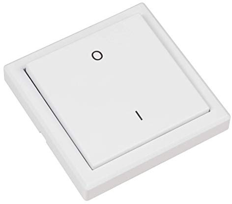 McPower Comfort Funk-Wandtaster 1-Kanal | Aufputz, 433,92 MHz, 70 m Reichweite, inkl. Batterie | Kompatibel mit Comfort-Empfängern, LED-Anzeige