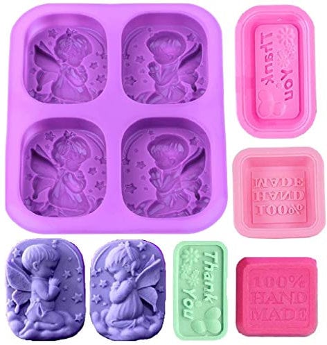 beihuazi® Seifenform Silikonform Rechteckige Seifenformen Silikon für handgefertigte Seife Cupcakes Gelee Gebäck Dessert