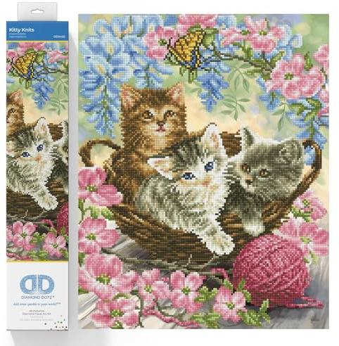 Diamond Dotz Diamond Painting Kit: Kitty Knits