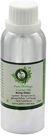 Moringa Öl | Moringa Oleifera | Für Haare | Für Gesicht | Für die Haut | Haar Öl | reines Moringa Öl | 100% reines natürlich | Kaltgepresste | Moringa Oil | 630ml | 21 Unzen By R V Essential