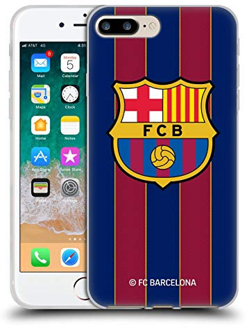 Head Case Designs Offizielle FC Barcelona Home 2020/21 Crest Kit Soft Gel Handyhülle Hülle kompatibel mit Apple iPhone 7 Plus/iPhone 8 Plus