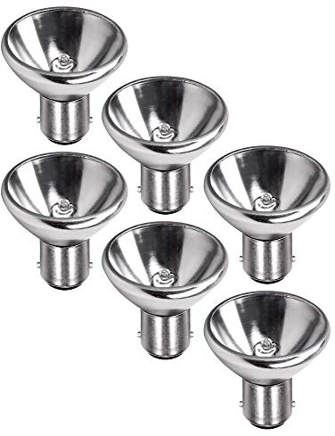 NCC-Licht 6 x Halogen Niedervolt Reflektorlampe Aluline 20W BA15d R37 warmweiß 3000K 32°