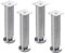 4 Pieds de Meubles réglables Pieds de meuble en acier inoxydable Pieds de support en métal brossé Pieds de canapé Pieds d'armoire Pieds de Table en Métal，Matériau épais,argent(25cm)