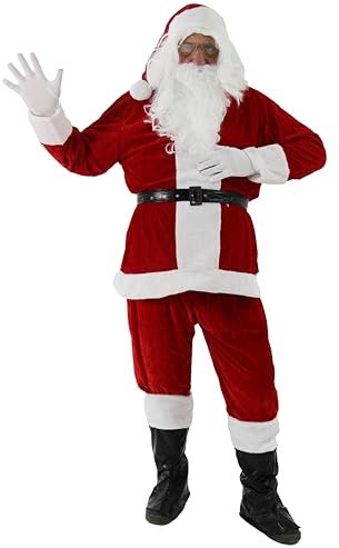 bad taste dieser Style macht geil 9 in 1 Nikolauskostüm - Größe S-XXXXL - Weihnachtsmannkostüm Verkleidung für Weihnachten - Kostüm für Nikolaus - Weihnachtsmann - Santa Claus - Herren/Erwachsene