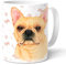Französische Bulldogge Hellbraun - Kaffeetasse, Becher, Teetasse aus hochwertiger Keramik. Kaffeebecher mit schöner Grafik und Spruch in deutscher Sprache. Praktisches Geschenk.