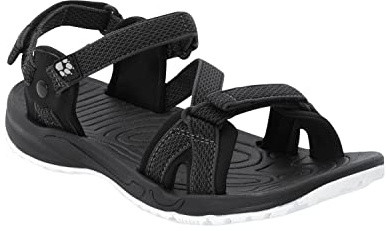Jack Wolfskin Damen Lakewood Ride W Sandale, Black Grey, 42 EU