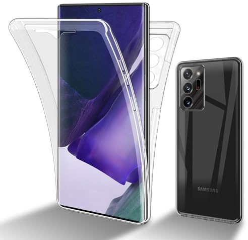Cadorabo Hülle kompatibel mit Samsung Galaxy Note 20 Ultra Schutzhülle TPU Silikon Case 360 Slim Kratzfest Weiche Gummi mit Rundumschutz Case Hülle für Galaxy Note 20 Ultra in Transparent