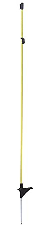 Kerbl 444291 Oval-Fiberglaspfahl mit Metallspitze, 10mm x 8mm Ovalpfahl, 152cm Gesamthöhe, 10 Stück