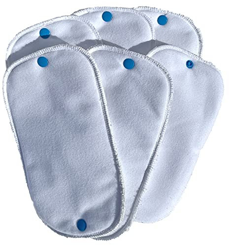 Glenndarcy Waschbare Popper Pads für Hundewindeln und Bauchbänder (Waterproof Base, D - 6 Pack)