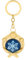 rongji jewelry Genshin Vision uminous Keychains, Hot Game Project Cosplay Anhänger Schlüsselanhänger Zubehör, Inazuma-cryo, Medium