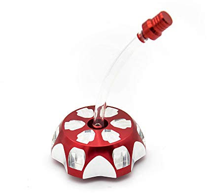 CNC 50 mm ATV Tankdeckel Tankdeckel passend für YFM700 Raptor 700R 2008 2009 2010 2011 2012 2013 2014 2015 2016 2017 2018 2019 2019 2020 2 021 rotes Aluminium