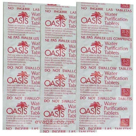 Pasha81 Oasis 167mg Emergency Water Purification Tablets (1000)