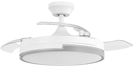 FABRILAMP Ventilador DC 72w Olimpia Blanco/gris 3Aspas Transp. 109d 6 Vel. 7200lm 3 Colores C/remoto, Memoria Y Temporizador