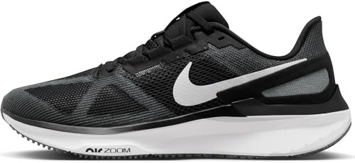 NIKE Herren AIR Zoom Structure 25 Sneaker, Black/White-Iron Grey, 39 EU