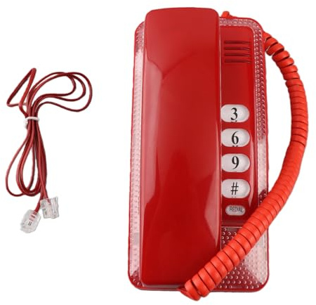 Téléphone Fixe Vintage Mural, Extension Filaire Domestique sans Identification de l'Appelant
