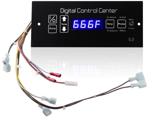 Aktualisiertes digitales Thermostat-Steuerplatinen-Set mit Kabelbaum für Louisiana-Grills G2 Teilenummer 50125, kompatibel mit Louisiana CS570 CS450 LG700 LG900