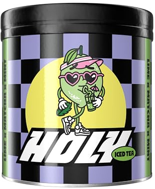 HOLY Iced Tea Pulver 'Lime x Matcha x Mint' – Zuckerfreier Eistee mit 50 Portionen - Grüntee (Matcha) Pulver mit Antioxidantien & Relax Formel - Vegan mit 100% natürlichen Fruchtaromen