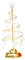 Amagogo Weihnachtsbaum Lampen Ornament Metall Baum Nachtlicht Kristall Spirale Weihnachtsbaum Lampe für Weihnachten Hochzeit Winter Schlafzimmer