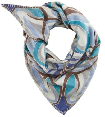 CODELLO Cool & Icy Dreieckstuch, Ornamentprint, Blau-Braun