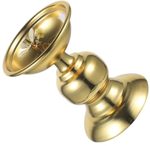 CHILDWEET Vintage Öllampe aus Legierung Dekorative Kerosinlampe Butterlampe für Zuhause Retro Petroleumlampe Tischlampe für Stimmungsvolle Beleuchtung Höhe Goldfarbe
