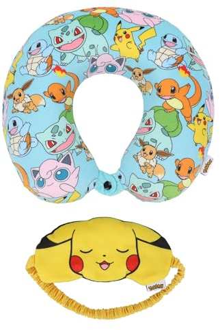 Bioworld Pokemon Pikachu 2-teiliges Augenmaske & Nackenkissen Reise-Set