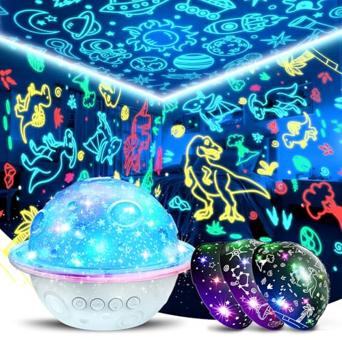 Wootoyz Baby Lights Projector, Baby Toys Night Light Projector for Kids Gifts Age 1-10 Sensory Toys for for 1-10 Year Old Boys Gifts for 1-10 Year Old Kids Star Projector Night Light