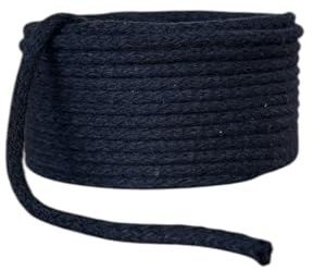 Baumwollkordel 5mm Kordel aus Baumwolle in 26 Farben (1628 - tiefdunkelblau, 5 Meter)