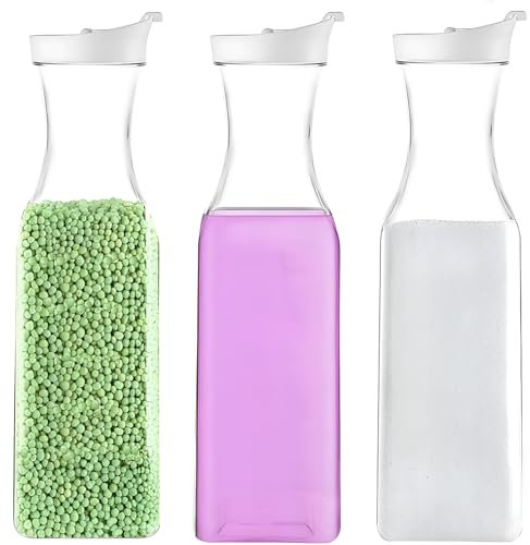 3Pcs Washing Powder Storage,1.5L Laundry Liquid Dispenser,laundry Storage Containers Fabric Softener Storage Bottle,laundry Detergent Storage Dispenser for Fabric Softener,Scent Booster,Laundry Powder