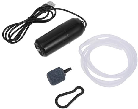 BESPORTBLE 1 Set Oxygen Pump Tank Mini Aquarium Air Pump USB Pump Aerator Pump Kit USB Water Pump Buckets Coolers Sponge Mini Aerator for Fish USB Air Pump Aquarium Pond Pump Bubbler Black