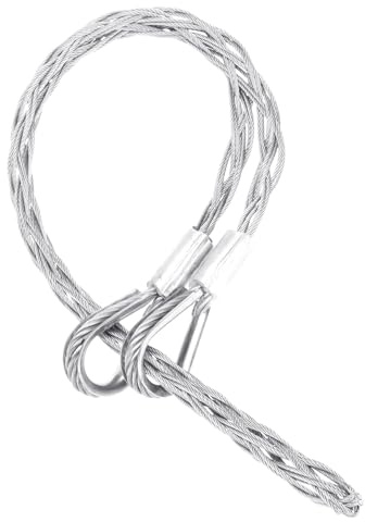 QUARKZMAN 25-37mm Od Câble Chaussettes de Tirage Grip 0.73 M Double Tête Côté Tirage Fil Maille Puller Chaussettes Grip Outils de Tirage de Fil en Acier Galvanisé