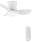 AUTODAY Ventilatore da soffitto bianco con illuminazione e telecomando – Ventilatori da soffitto da 62 cm per interni ed esterni, silenzioso ventilatore da soffitto con luce da 18 W, motore DC 15 W, 6