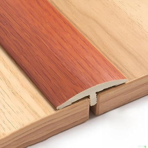JXNVHJ 4cm Breite, Übergangsprofil Selbstklebend, Aluminium-Übergangsleiste, PVC Übergangsschiene, Water Proof, Einfache Montage(Ahogany)