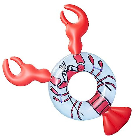TOYANDONA Lustiger Lobster Schwimmring Aufblasbarer Wasser-schwimmreifen Für Erwachsene Perfektes Poolspielzeug Für Sommerpartys Und Strandabenteuer