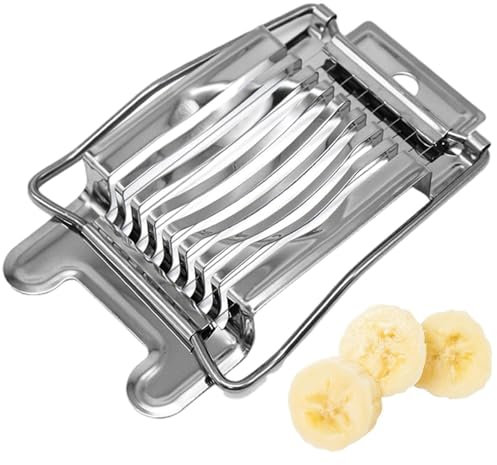 ​Trancheur de Fraises en Acier Inoxydable - Coupe-Tomates Multifonctionnel et Coupe-Jambon | Gadget de Cuisine Efficace pour Charcuterie, Café, Restaurant et Maison​, Coupe-œufs