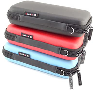 Holibanna Portable Eva Storage Organizer Padded Sections for Power Banks Cables Headphones Memory Cards Mesh Zip Pocket Comfortable Handle for Home Travel