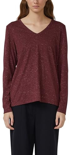 s.Oliver Longsleeve mit V-Ausschnitt und Glitzergarn