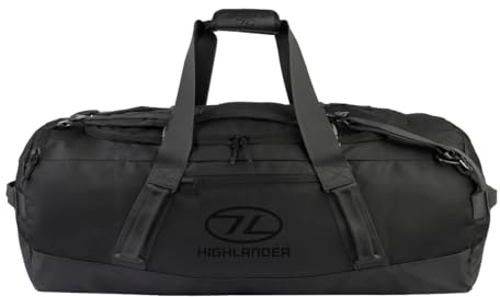 Highlander Hauler 120L Duffel Bag Black – Heavy-Duty Water-Resistant Travel & Camping Holdall